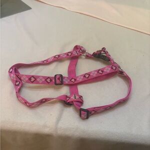 Pink Argyle Dog Harness